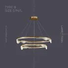 Кольцевые люстры и светильники HANNA B Тип B. Размер S (Два кольца) Lampatron 4417-11183