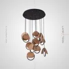 Готовая комбинация светильников REST MORE Цвет Темное Дерево. 11 ламп на диске Lampatron 3552-8676
