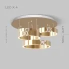 Потолочная люстра SELLIF CHROME 4 лампы. Цвет Латунь Lampatron sellif-chrome-4-brass 7621-21320