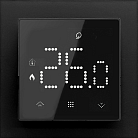 Термостат с датчиком пола, с недельным программированием, 16 A, 55*55 мм., черное стекло Donel DTEF16BE Европа