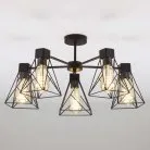 Потолочная люстра Eurosvet 70107/5 черный a044747 Trappola