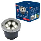 Встраиваемый светильник уличный Uniel ULU-B11A-6W/2700K IP67 GREY