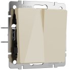 Выключатель двухклавишный (айвори акрил) Werkel W1120043  a064056