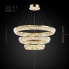 Кольцевые люстры и светильники GERTRUDA LUX Три кольца. 40 + 60 + 80 см Lampatron 6283-16910