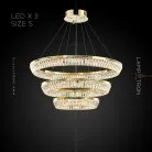 Кольцевые люстры и светильники GERTRUDA LUX Три кольца. 40 + 60 + 80 см Lampatron 6283-16910