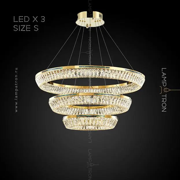 Кольцевые люстры и светильники GERTRUDA LUX Три кольца. 40 + 60 + 80 см Lampatron 6283-16910 Кольцевые люстры и светильники GERTRUDA LUX Три кольца. 40 + 60 + 80 см Lampatron 6283-16910