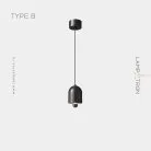 Подвесной светильник из латуни PIET Тип B. Цвет Черный Lampatron 7243-19893