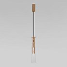 Подвесной светильник LED со стеклянным плафоном Eurosvet 50253/1 латунь a063268