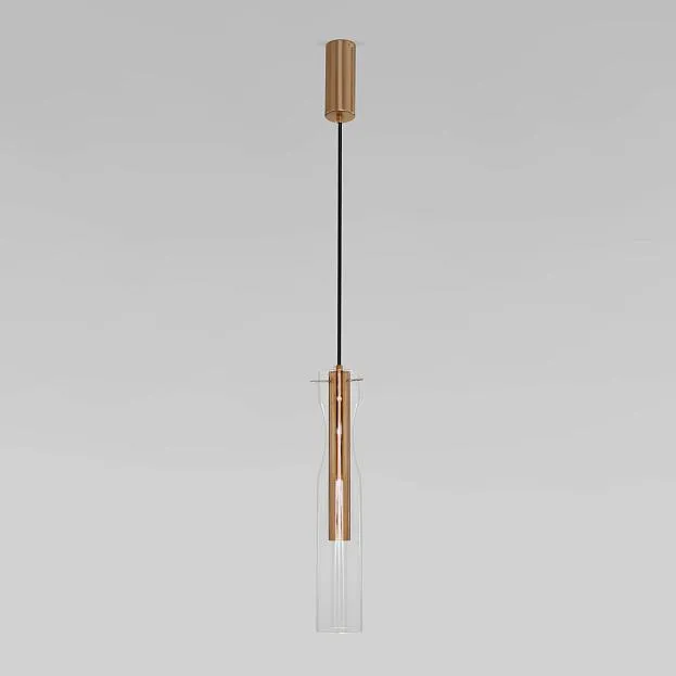 Подвесной светильник LED со стеклянным плафоном Eurosvet 50253/1 латунь a063268