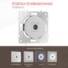 Розетка TV Arte Milano 202.43-1.silver am