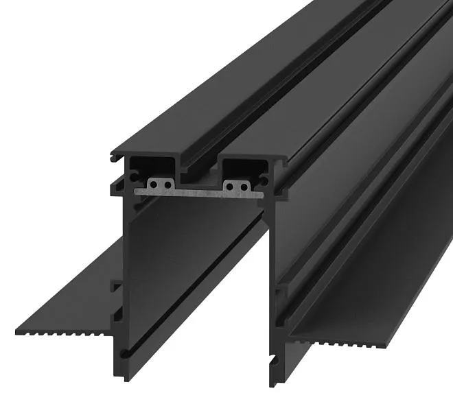 Трек низковольтный встраиваемый, черный SWG SY-С-SL-601201-RC-2-BL, 2м RU PCB Серебро Муар 00-00013254