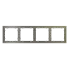 Рамка пластиковая  Voltum VLS100404 S70 на 4 поста, (шелк)