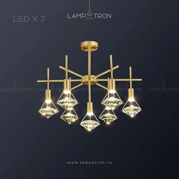 Люстра GLASGOW CH 7 ламп Lampatron f-glasgow-ch-7 4652-11760 Люстра GLASGOW CH 7 ламп Lampatron f-glasgow-ch-7 4652-11760