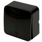 Выключатель открытой установки 2-клавишный с индикатором, STEKKER, 49294 MSW10-21-02