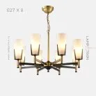 Люстра FABRICIO 8 ламп Lampatron 7283-20079