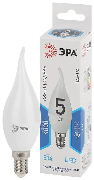 Лампочка светодиодная ЭРА LED BXS-5W-840-E14