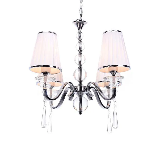 Хрустальная подвесная люстра Lumina Deco LDP 1158-4 WT FEDERRICA