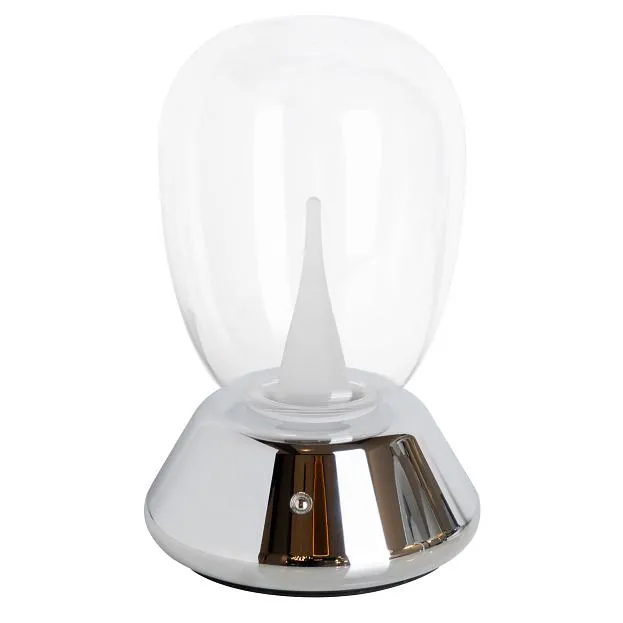 Настольная лампа LED 10W 800LM G ХРОМ/ПРОЗРАЧНЫЙ 3000K Lightstar 807904 Uovo III