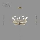 Кольцевые люстры и светильники ALET 12 ламп (Два кольца ) Lampatron 5405-13864