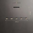 Реечный, рядный светильник LOUIS LONG 5 плафонов Lampatron 8604-23979