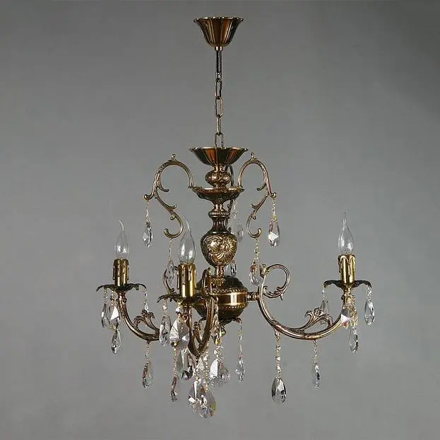 Подвесная люстра Ambiente 8888/3 PB Leaf crystal ALICANTE Подвесная люстра Ambiente 8888/3 PB Leaf crystal ALICANTE