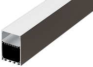 Накладной/подвесной алюминиевый анод. профиль, 50х73,5х2000мм. В комплекте матовый экран, 2 торцевые заглушки, алюминий Donel DN18CS5074A2Set DN18