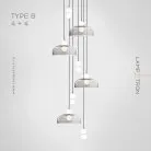 Готовая комбинация светильников ROCCO COMBO Тип B. 4 + 4 подвесов Lampatron 7518-20941