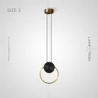 Подвесной светильник WOLKE Размер S. Цвет Черный Lampatron f-wolke-s-black 6143-16504