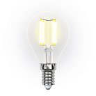 Лампочка светодиодная Uniel LED-G45-5W/WW/E14/CL/DIM GLA01TR картон