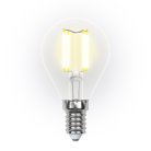 Лампочка светодиодная Uniel LED-G45-5W/WW/E14/CL/DIM GLA01TR картон