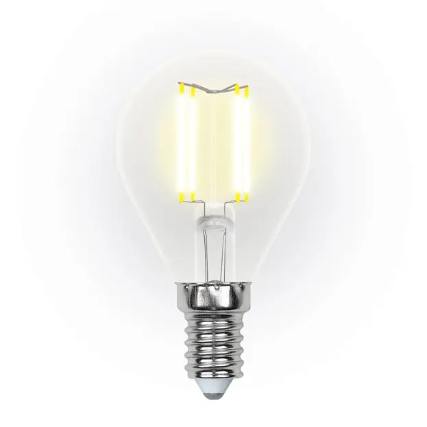 Лампочка светодиодная Uniel LED-G45-5W/WW/E14/CL/DIM GLA01TR картон Лампочка светодиодная Uniel LED-G45-5W/WW/E14/CL/DIM GLA01TR картон