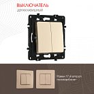 Выключатель двухклавишный, 10AX 250V Arte Milano 217.30-2.shampan am