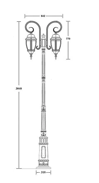 Наземный фонарь Oasis Light 91210LA 18 E7 Gb ARSENAL L