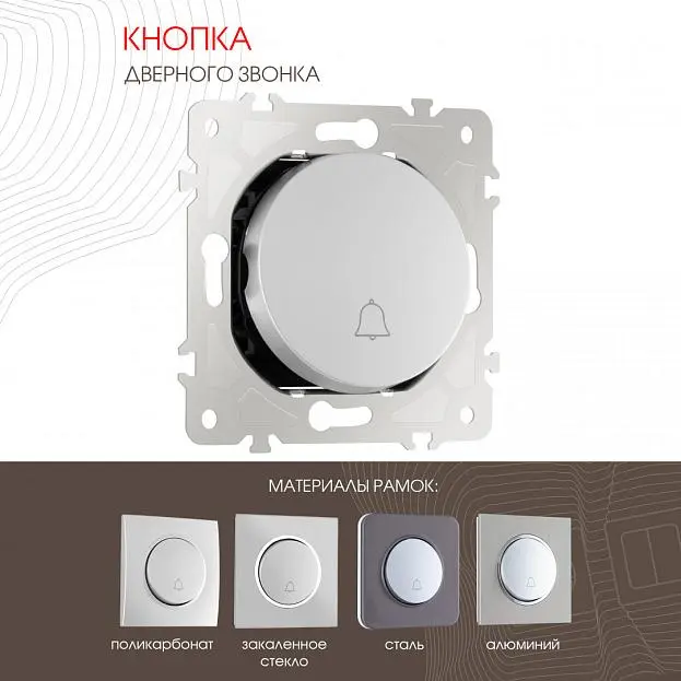 Кнопка дверного звонка, Arte Milano 202.36-1.silver am Кнопка дверного звонка, Arte Milano 202.36-1.silver am