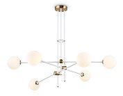 Подвесной светильник WH/BS белый/латунь G9/6 max 10W D970*750 Ambrella light TR2521/6