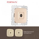 Розетка TV Arte Milano 205.43-1.shampan am