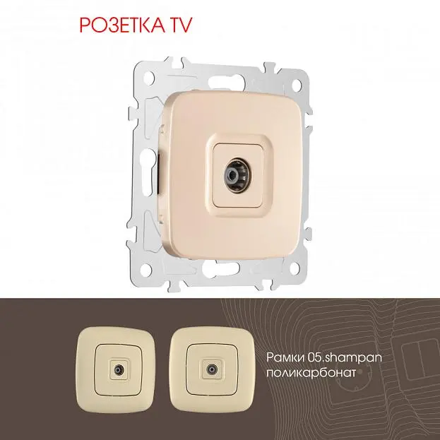 Розетка TV Arte Milano 205.43-1.shampan am Розетка TV Arte Milano 205.43-1.shampan am