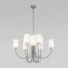 Подвесная люстра с тканевыми абажурами Eurosvet 60164/10 никель a065750 Abbey