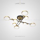 Потолочная люстра MARSA 8 плафонов. Цвет плафонов золото. Lampatron 3138-7747