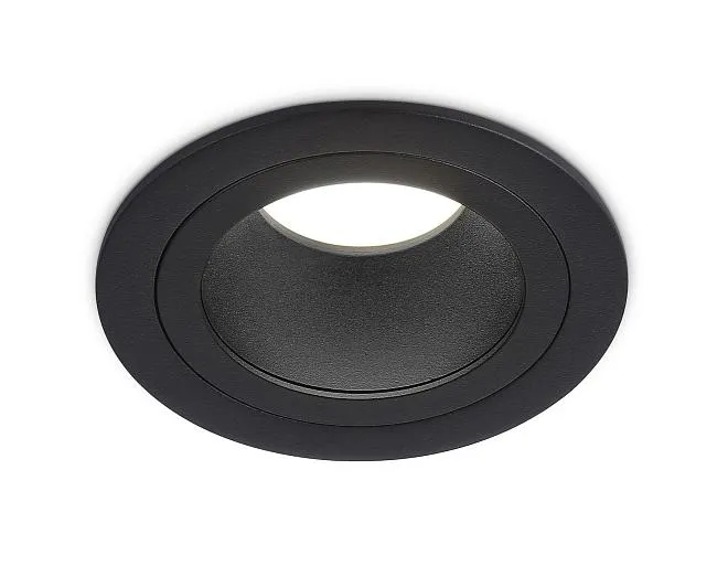Встраиваемый светильник Ambrella light TN102824 BK/BK черный/черный GU5.3 D92*50