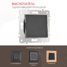 Выключатель одноклавишный проходной Arte Milano 203.32-1.black am-203