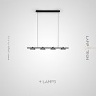 Реечный, рядный светильник MARCK LONG 4 плафона Lampatron marck-long-4 8374-22917