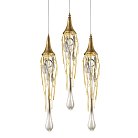 Подвесной светильник Delight Collection P68009L-3/R gold Goddess Tears