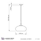 Подвесной светильник Lumina Deco LDP 6810 GY Brosso