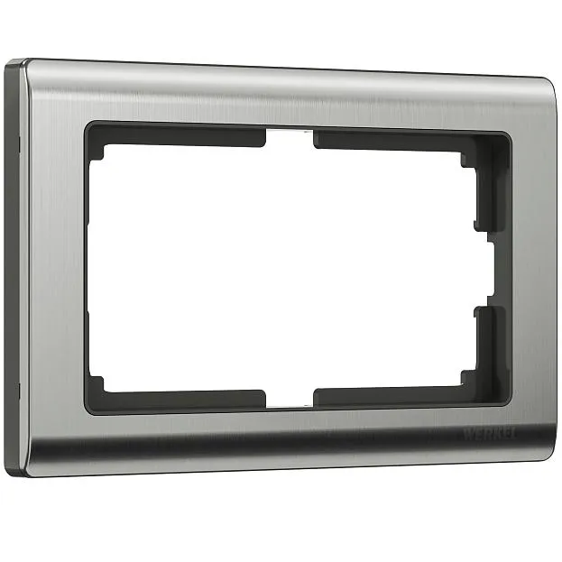 Рамка для двойной розетки Werkel W0081602 (глянцевый никель) a051003 Metallic