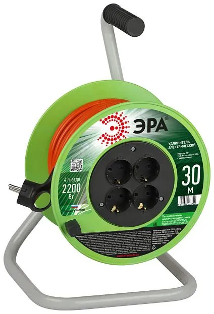 Розеточные блоки, удлинители ЭРА RP-4e-3х1.0-30m