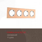 Рамка из алюминия на 4 поста Arte Milano 502.11-4.pink am