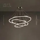 Кольцевые люстры и светильники CRUISE MORE LUX Три кольца. 60 + 80 + 100 см Lampatron 5747-15116