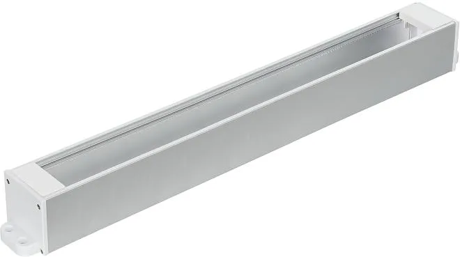 Настольный розеточный блок Squaredesign 20 мод. (10 мод. 45х45), алюминий, белые пластиковые заглушки с крепежом Donel DDSB20WPF DDSB