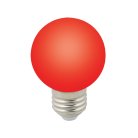 Лампочка светодиодная Volpe LED-G60-3W/RED/E27/FR/С